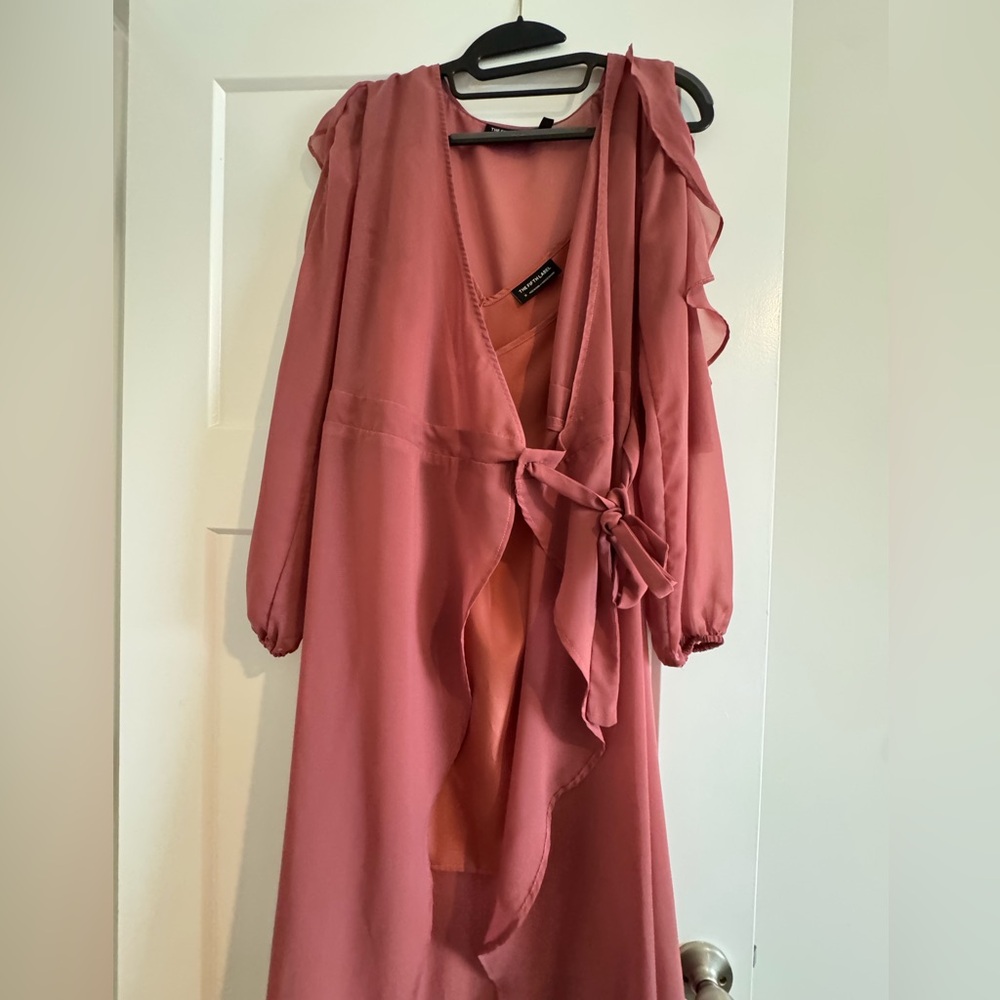 The Fifth Label Sheer Wrap Maxi Dress